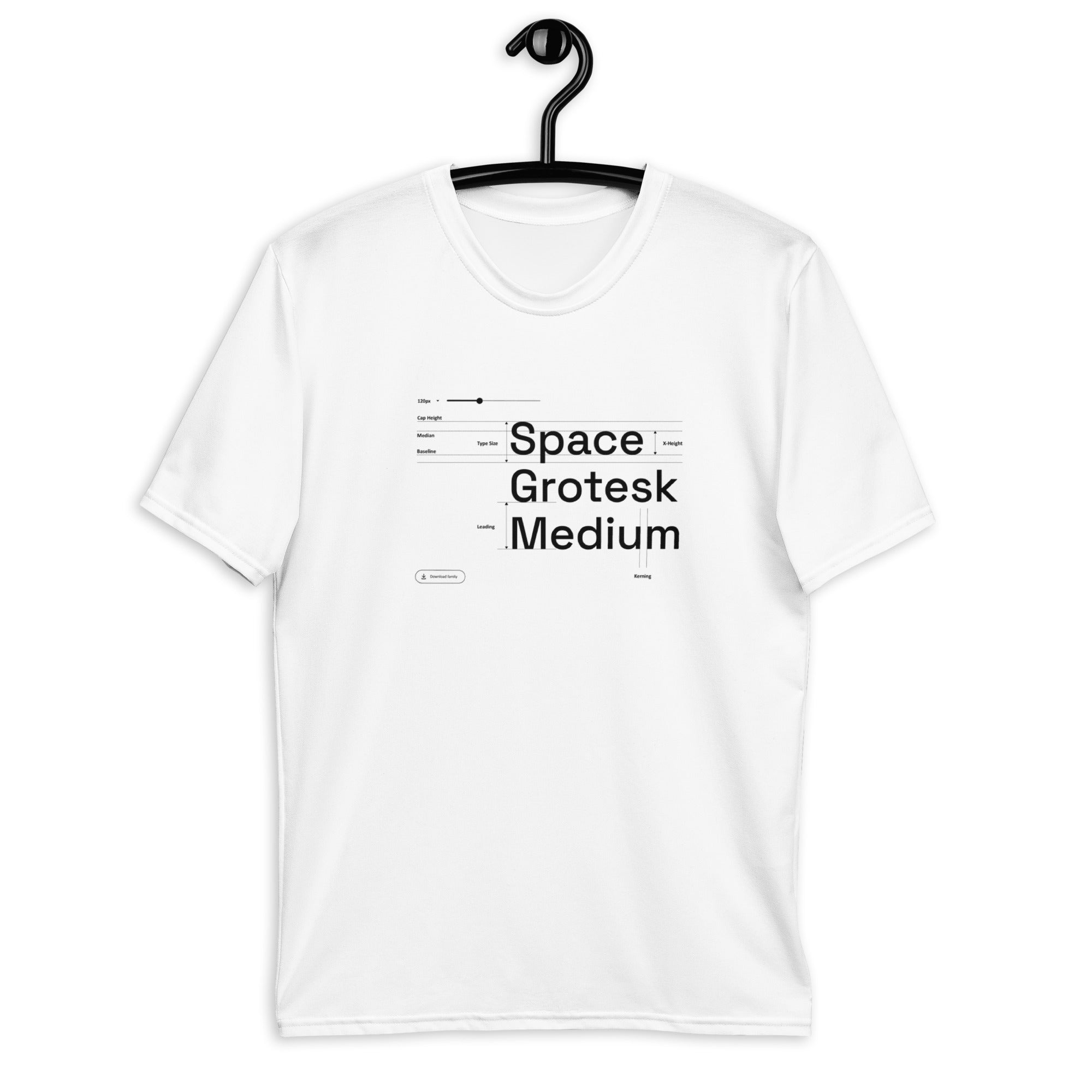 Space Grotesk Type Specimen - Double-Sided Unisex T-shirt