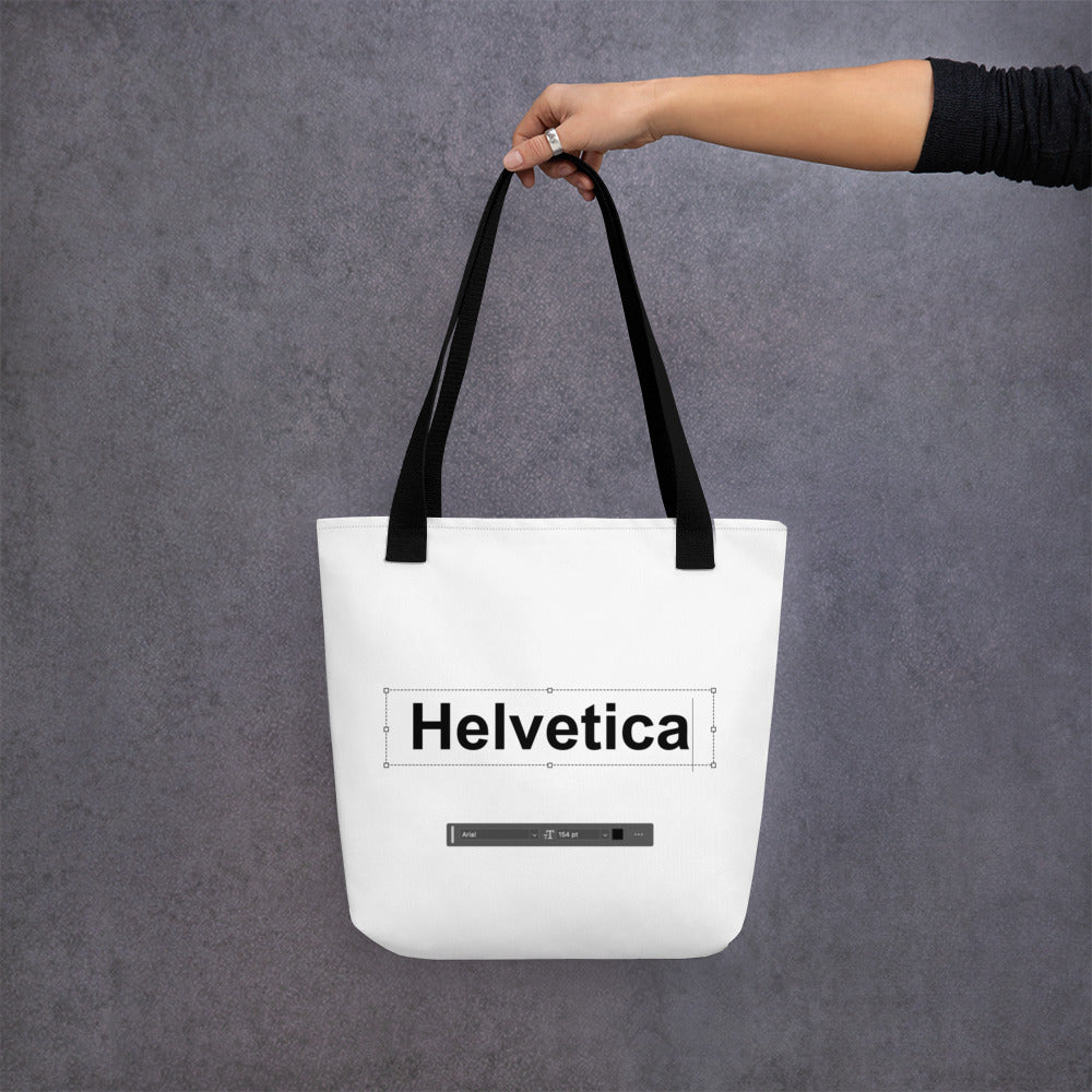 Helvetica in Arial - Tote Bag