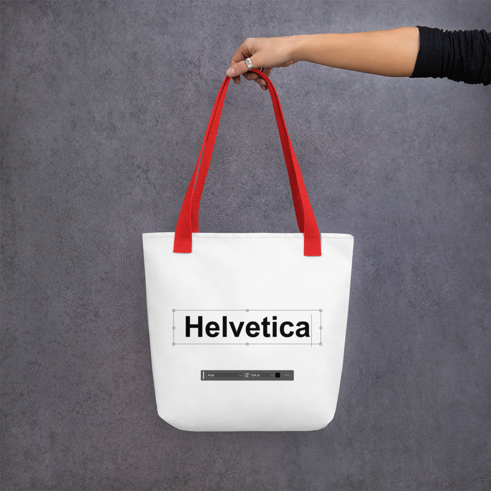 Helvetica in Arial - Tote Bag
