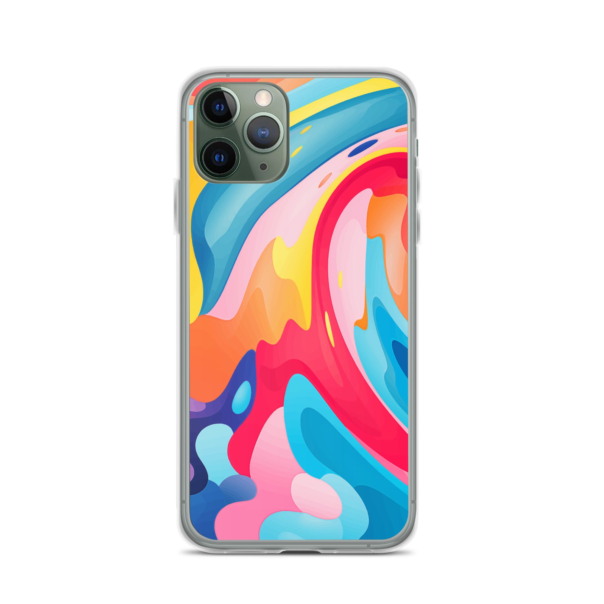 Colorful Swirls Clear Case for iPhone®
