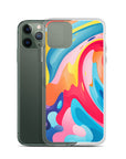 Colorful Swirls Clear Case for iPhone®