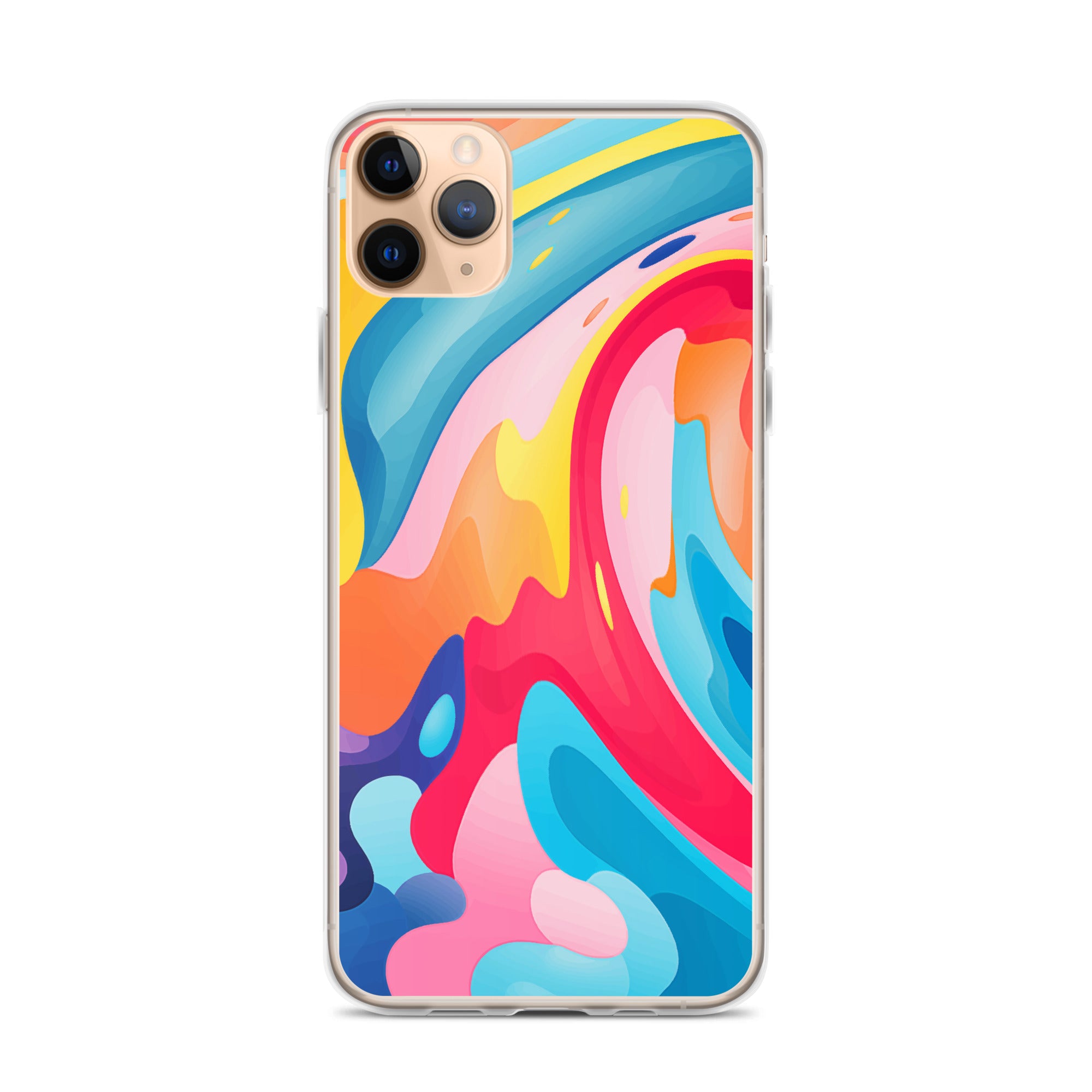 Colorful Swirls Clear Case for iPhone®