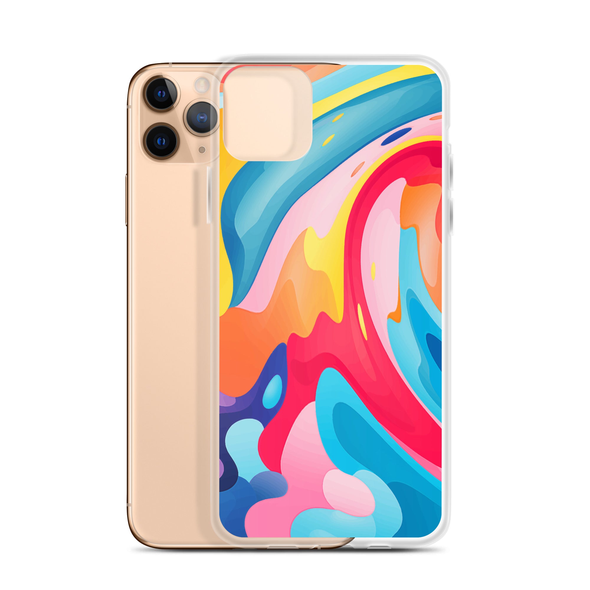 Colorful Swirls Clear Case for iPhone®