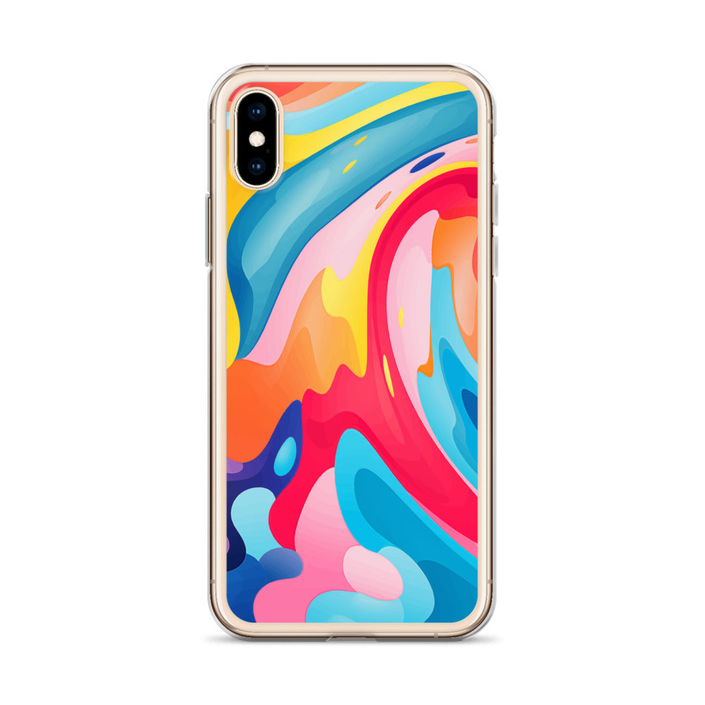 Colorful Swirls Clear Case for iPhone®