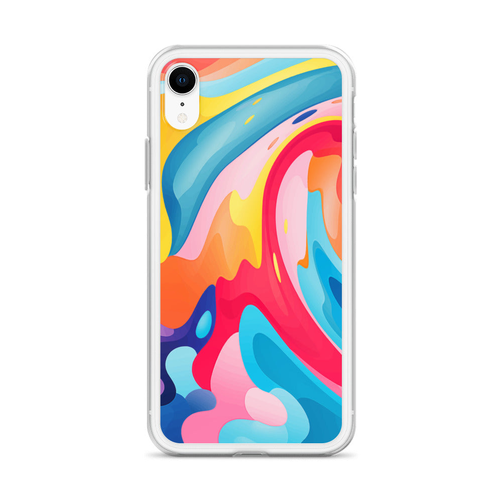 Colorful Swirls Clear Case for iPhone®