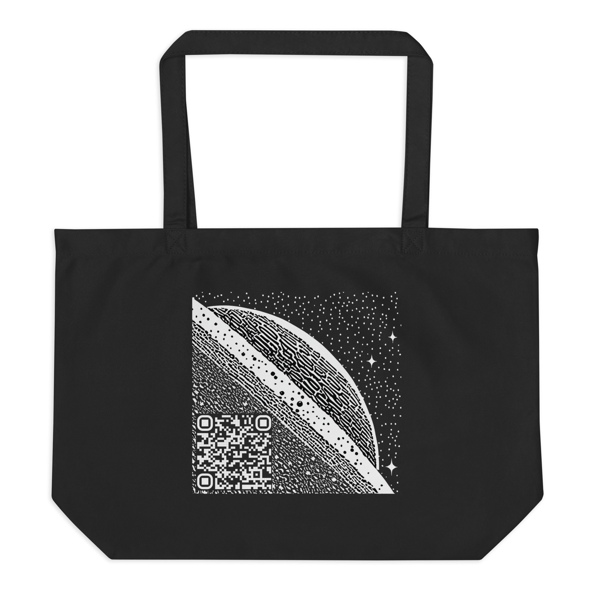 QR Message - Large Organic Tote Bag