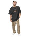 Chicago Tavern Pizza Party - Unisex Embroidered Oversized Faded T-shirt