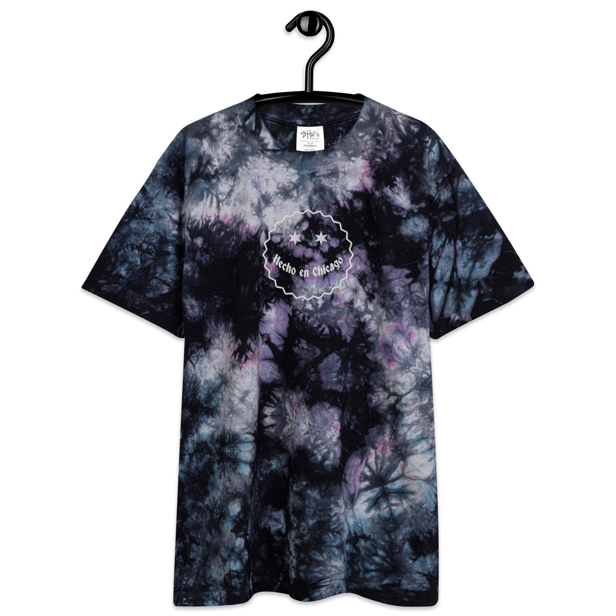 Hecho En Chicago - Oversized Unisex Tie-dye T-shirt