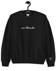 No Thanks with Evil Eye - Embroidered Unisex Sweatshirt