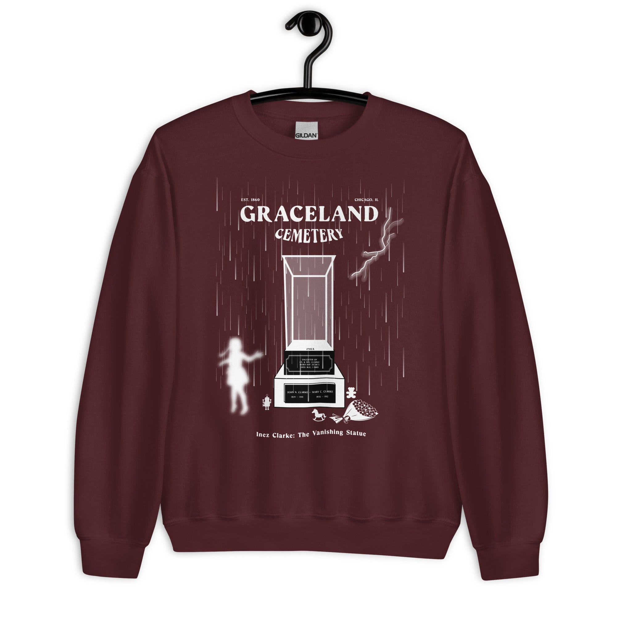 Graceland Cemetery Inez Clarke - Unisex Sweatshirt