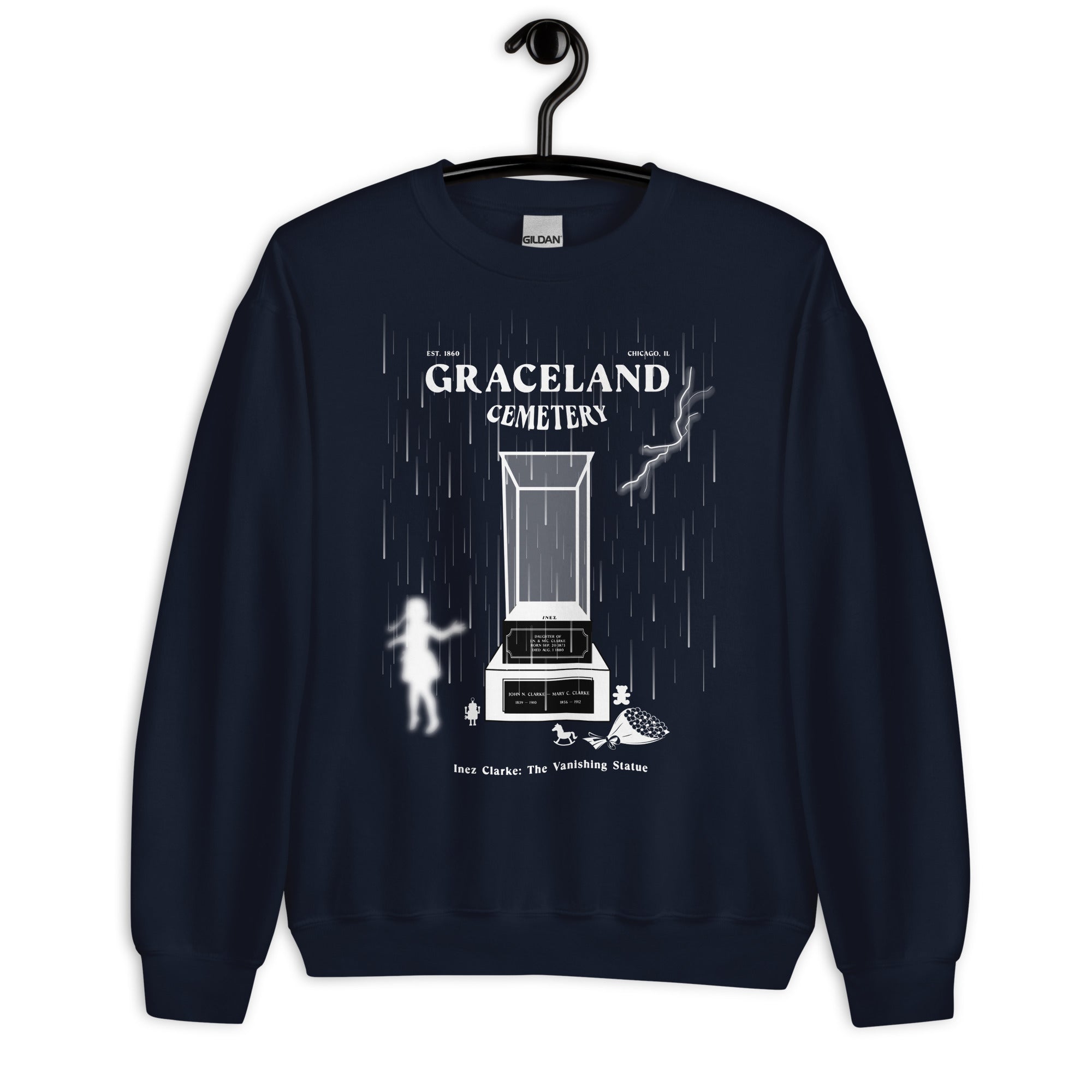 Graceland Cemetery Inez Clarke - Unisex Sweatshirt