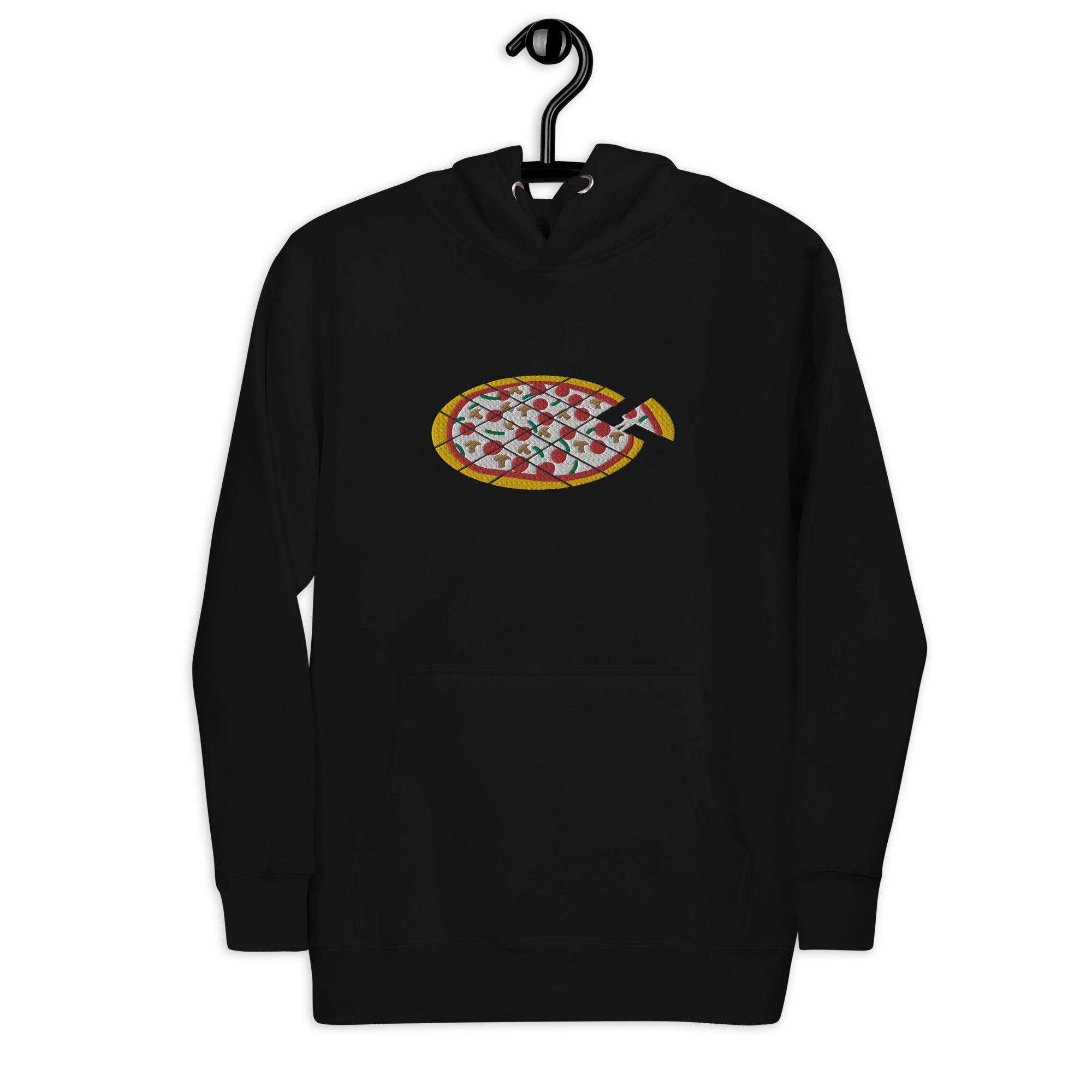 Square Cut Pizza - Embroidered Unisex Hoodie