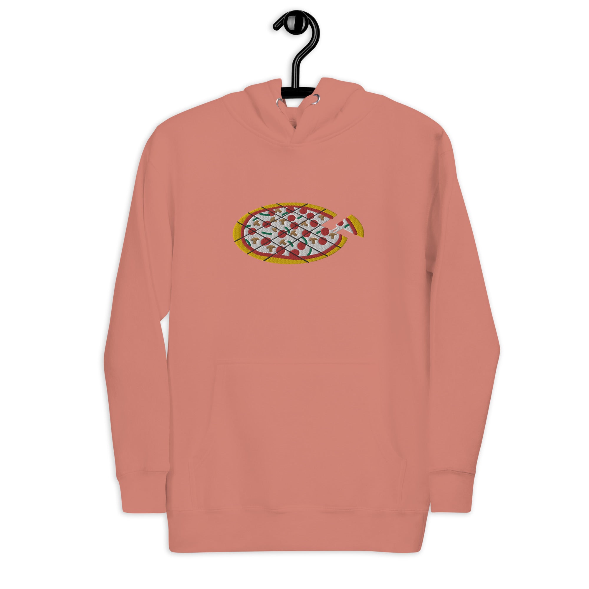 Square Cut Pizza - Embroidered Unisex Hoodie
