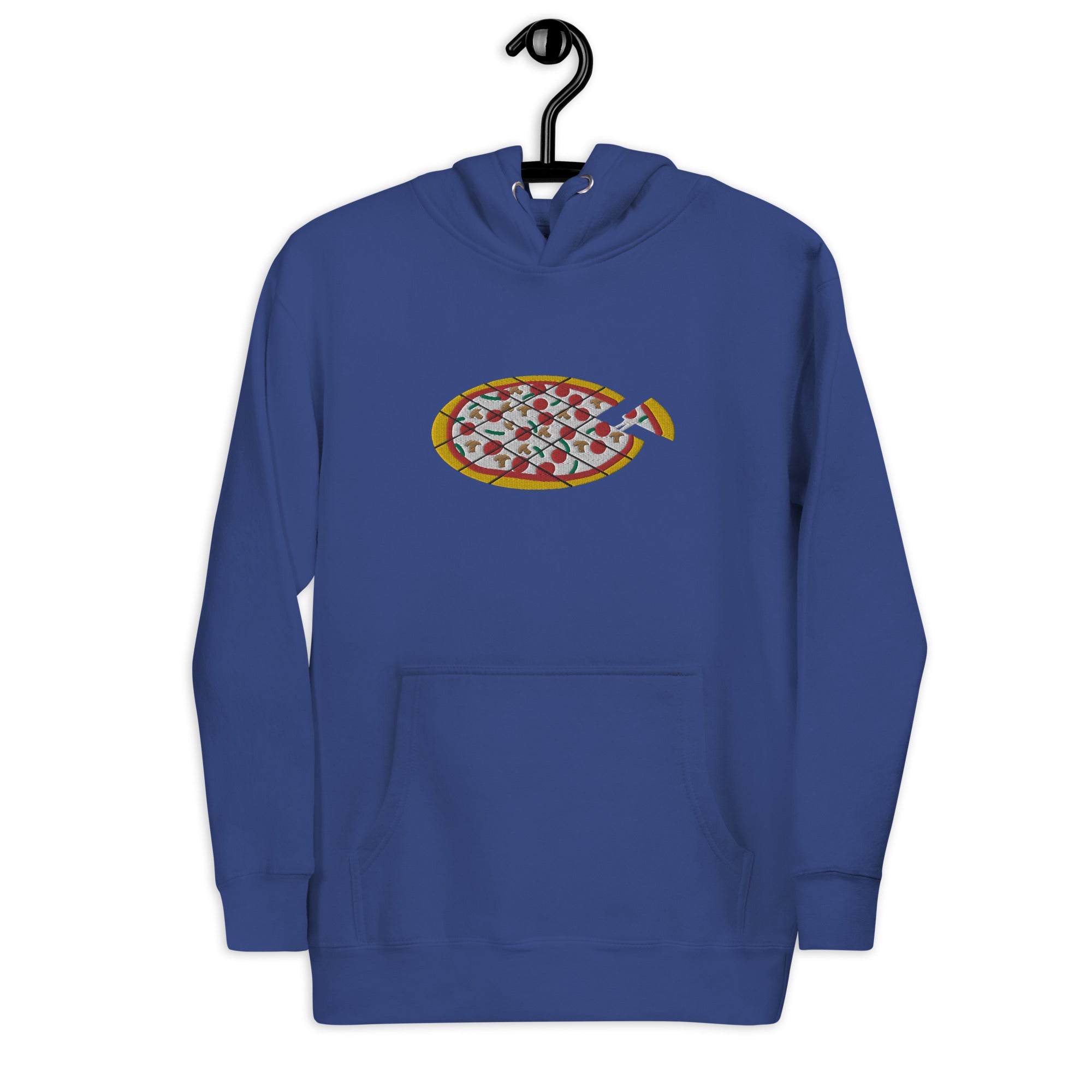 Square Cut Pizza - Embroidered Unisex Hoodie