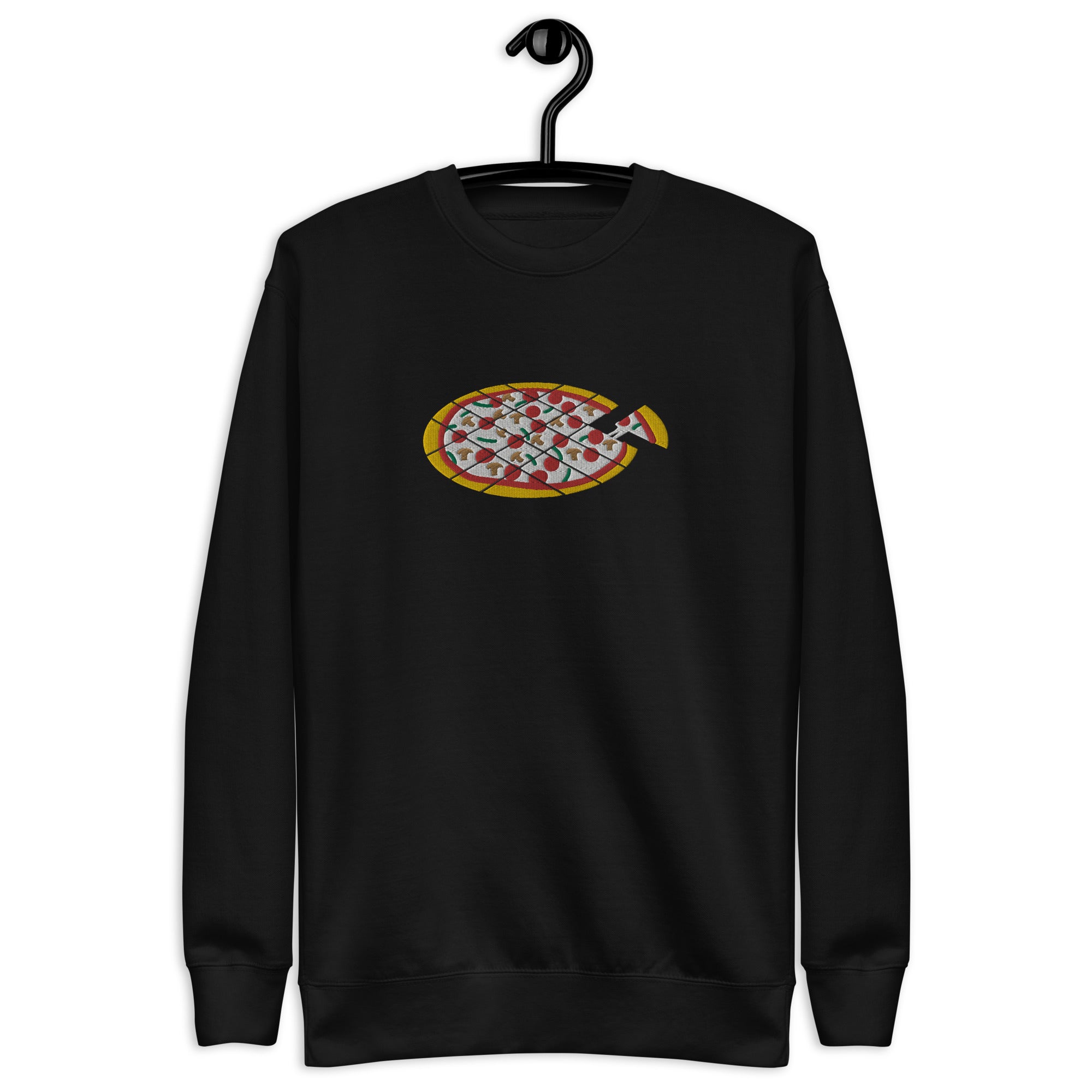 Square Cut Pizza - Embroidered Premium Sweatshirt