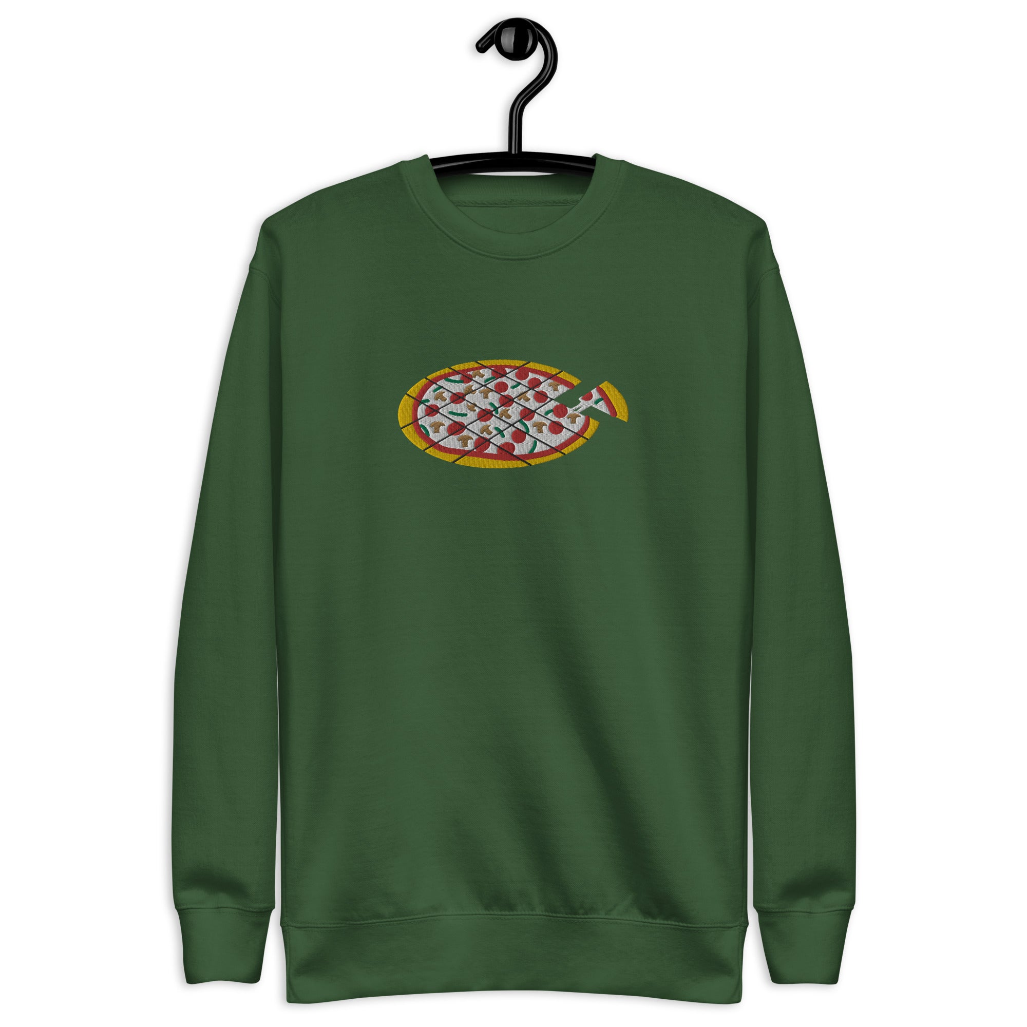 Square Cut Pizza - Embroidered Premium Sweatshirt