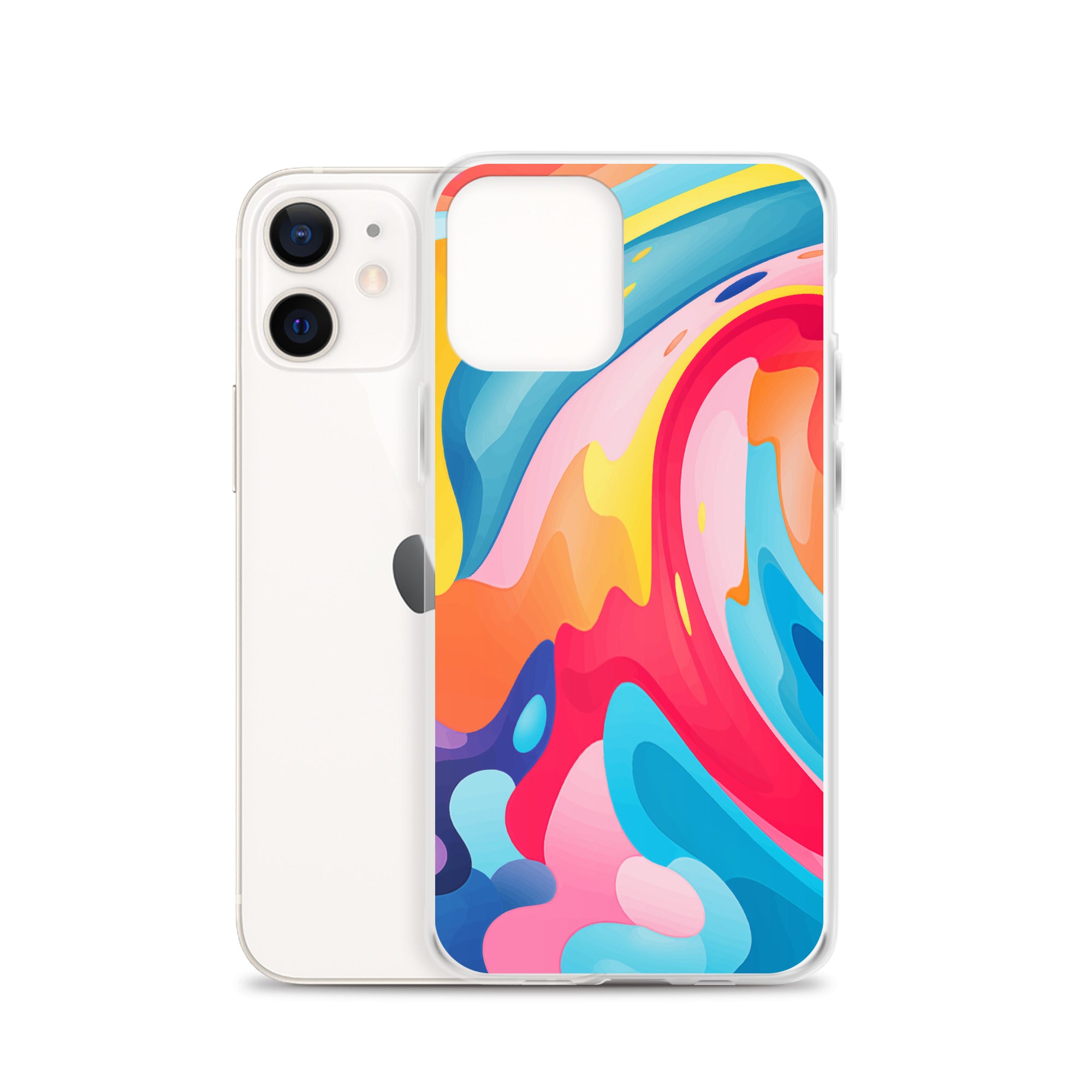 Colorful Swirls Clear Case for iPhone®