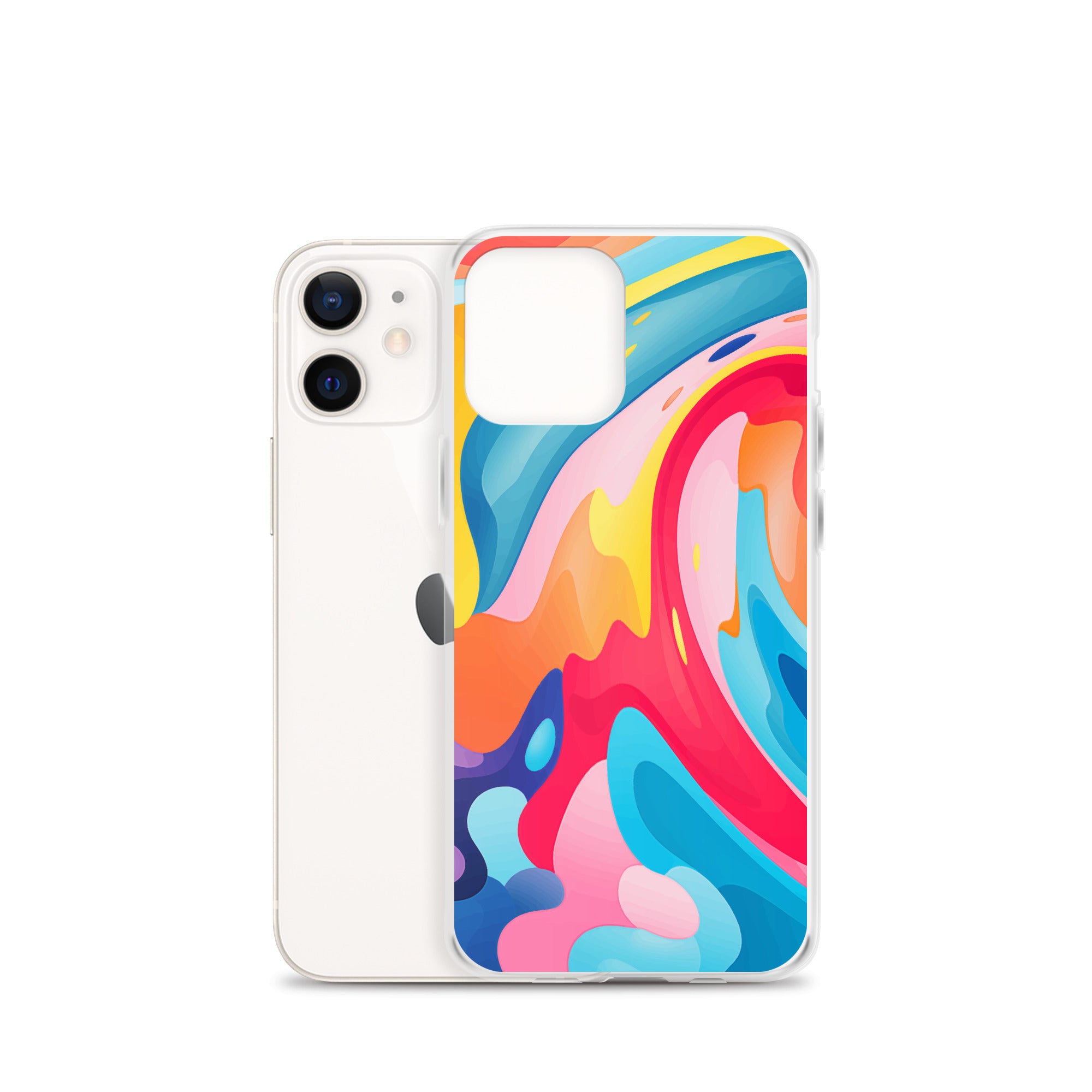 Colorful Swirls Clear Case for iPhone®