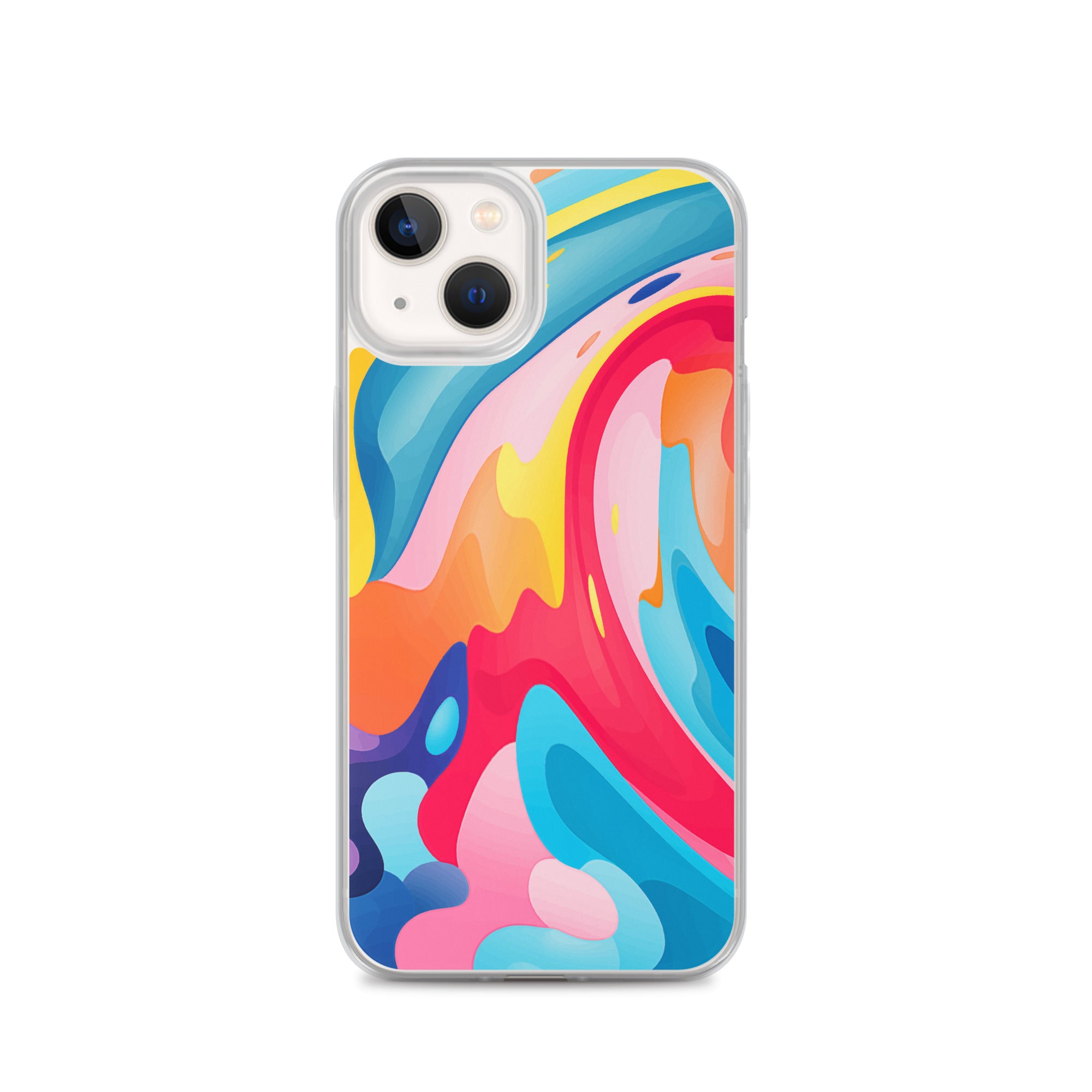 Colorful Swirls Clear Case for iPhone®