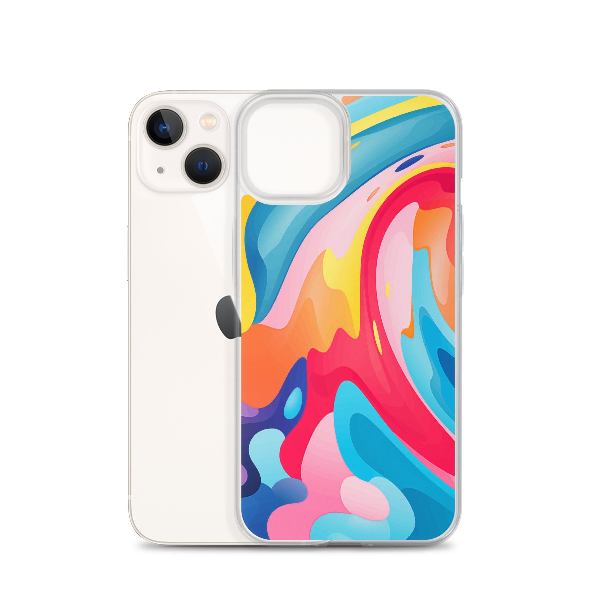 Colorful Swirls Clear Case for iPhone®