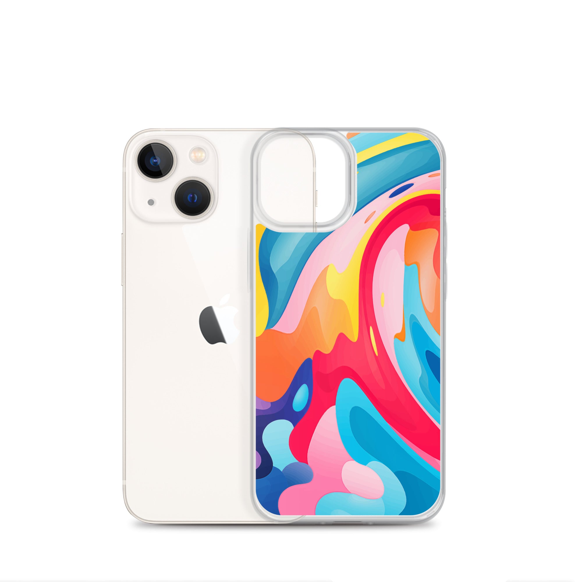 Colorful Swirls Clear Case for iPhone®