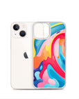 Colorful Swirls Clear Case for iPhone®