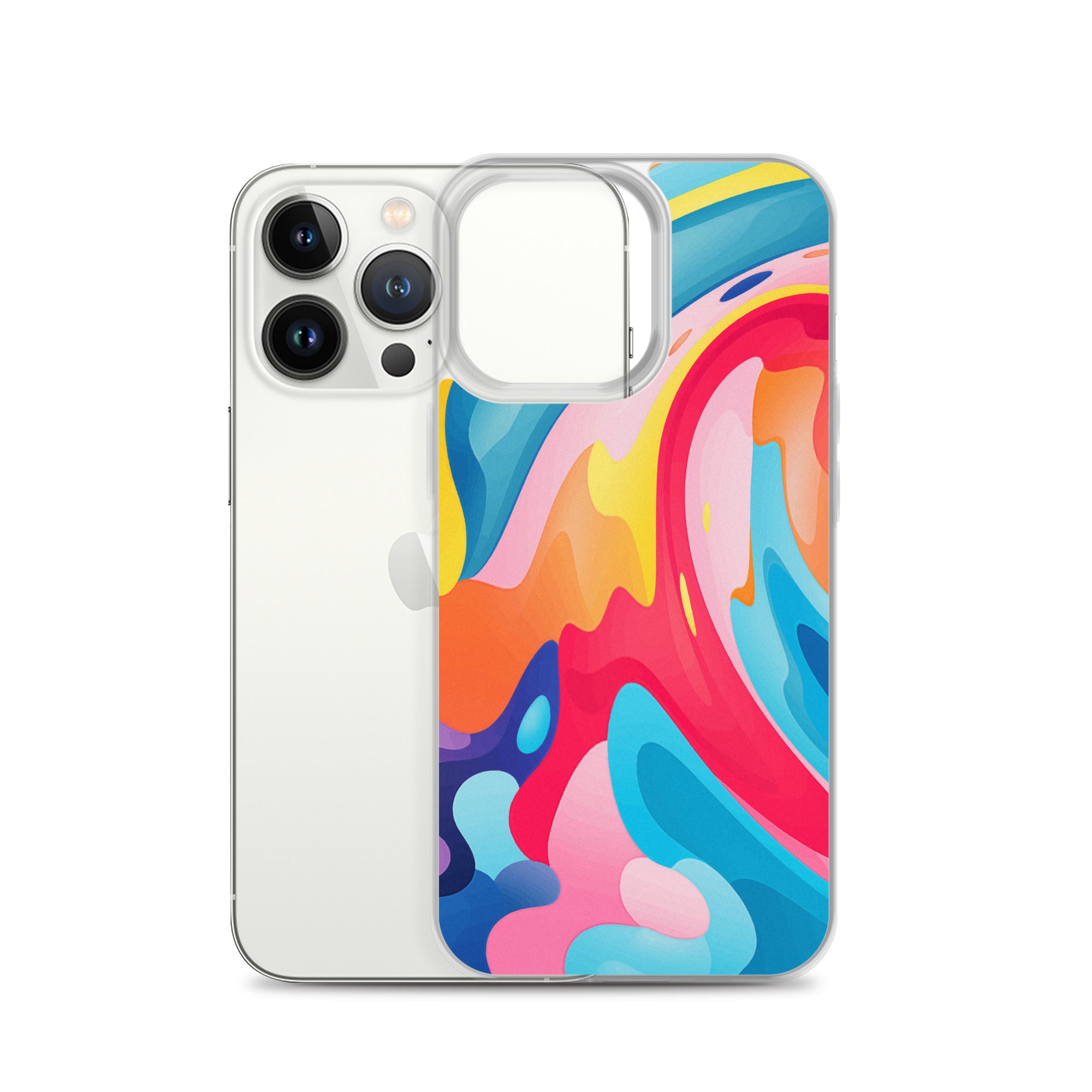 Colorful Swirls Clear Case for iPhone®