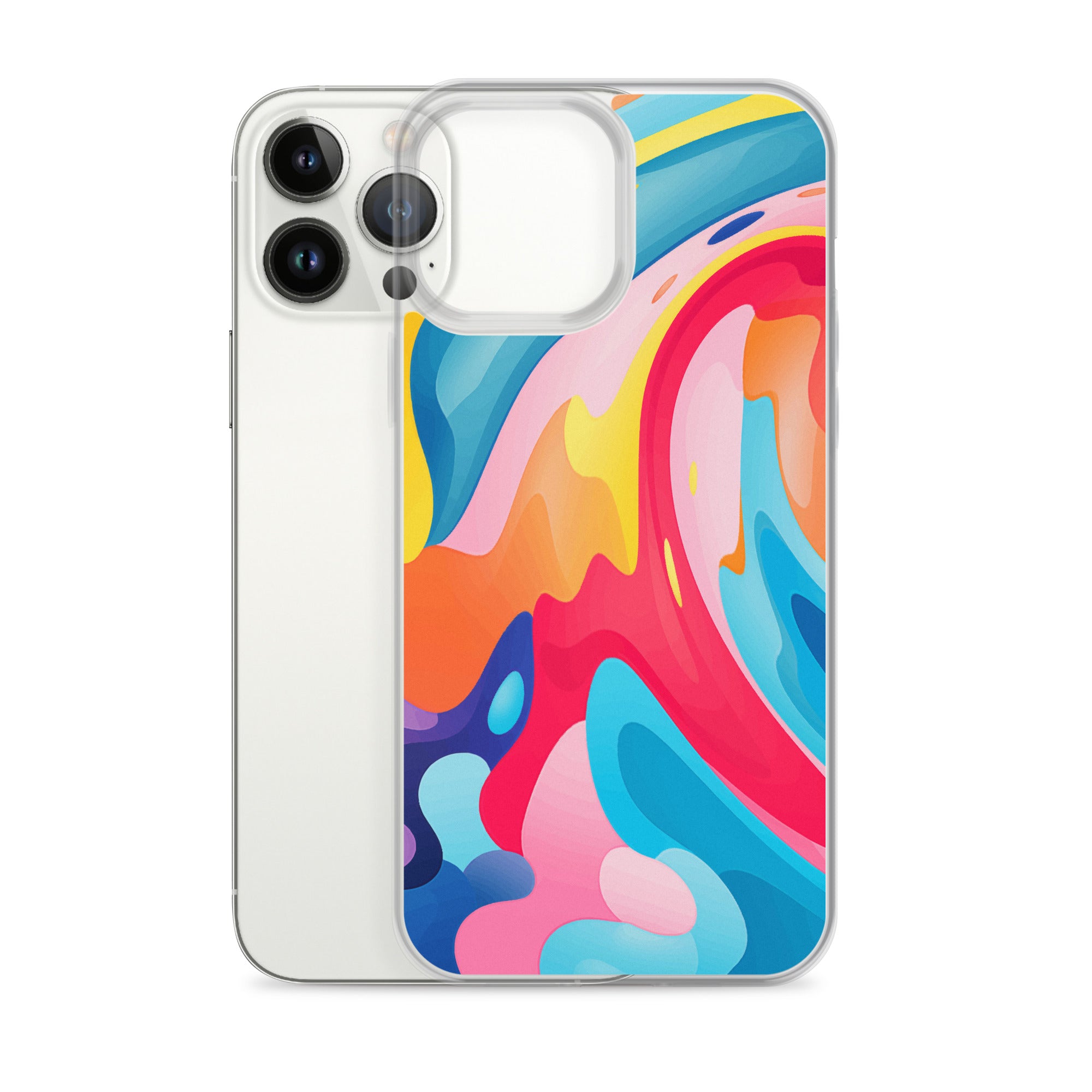 Colorful Swirls Clear Case for iPhone®