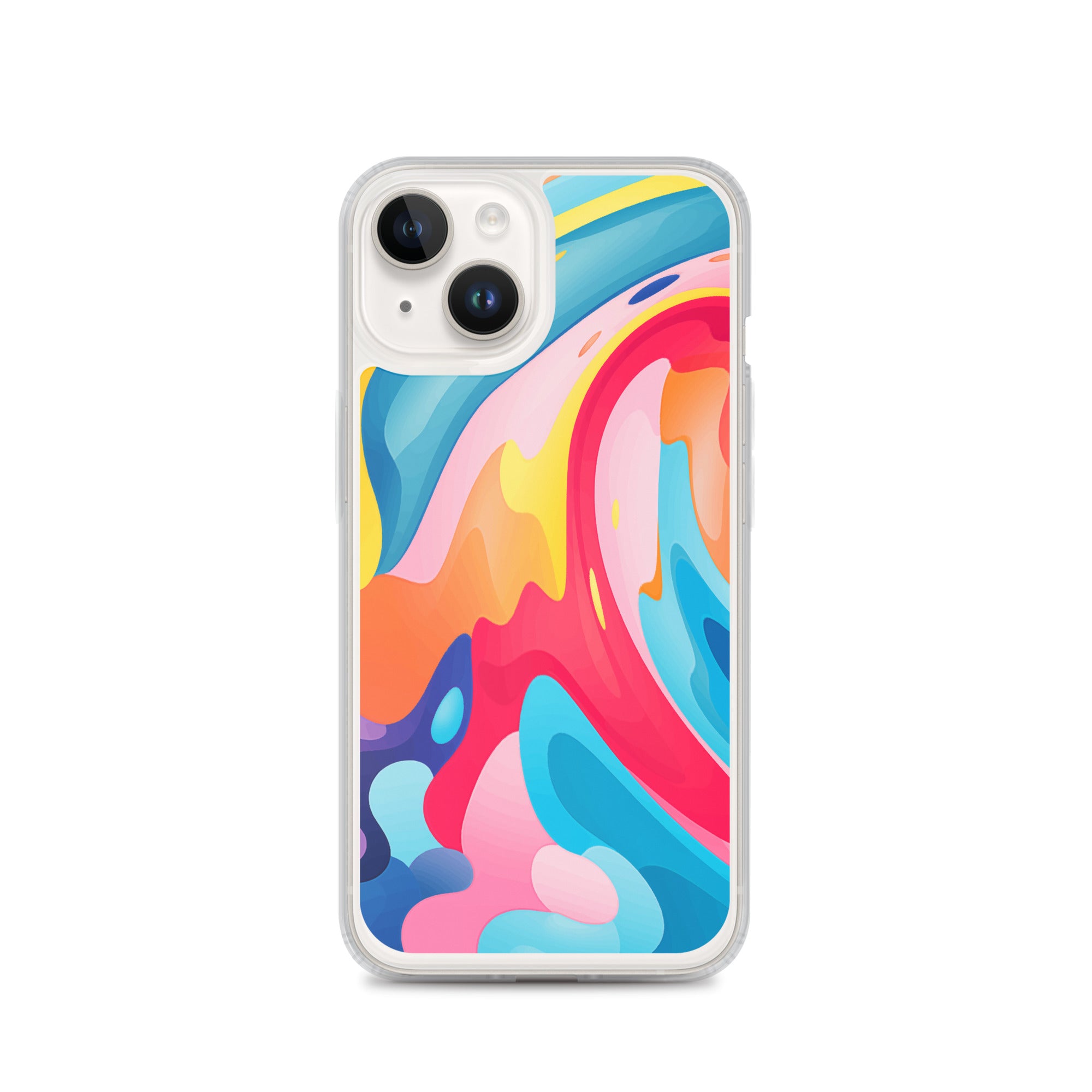 Colorful Swirls Clear Case for iPhone®