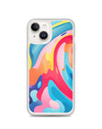 Colorful Swirls Clear Case for iPhone®