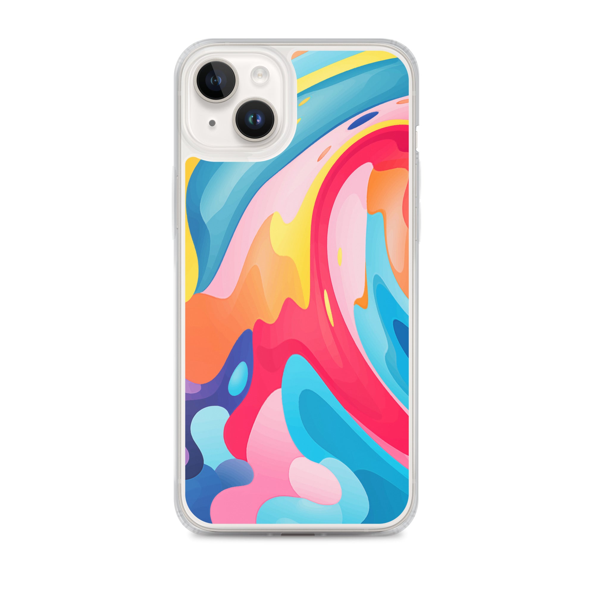 Colorful Swirls Clear Case for iPhone®