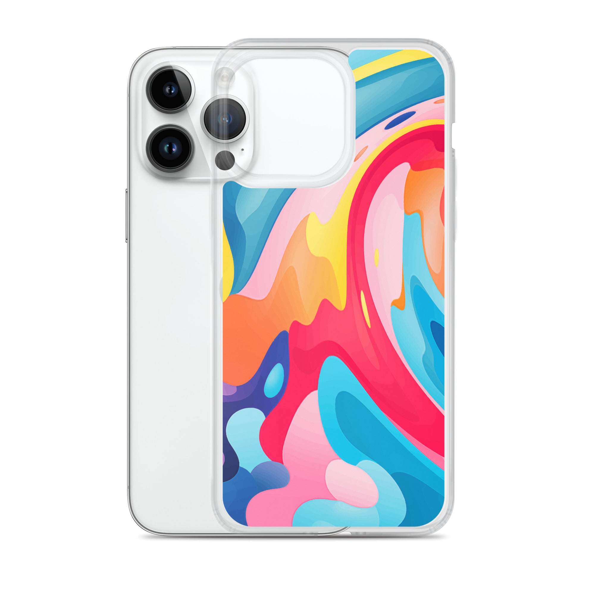 Colorful Swirls Clear Case for iPhone®