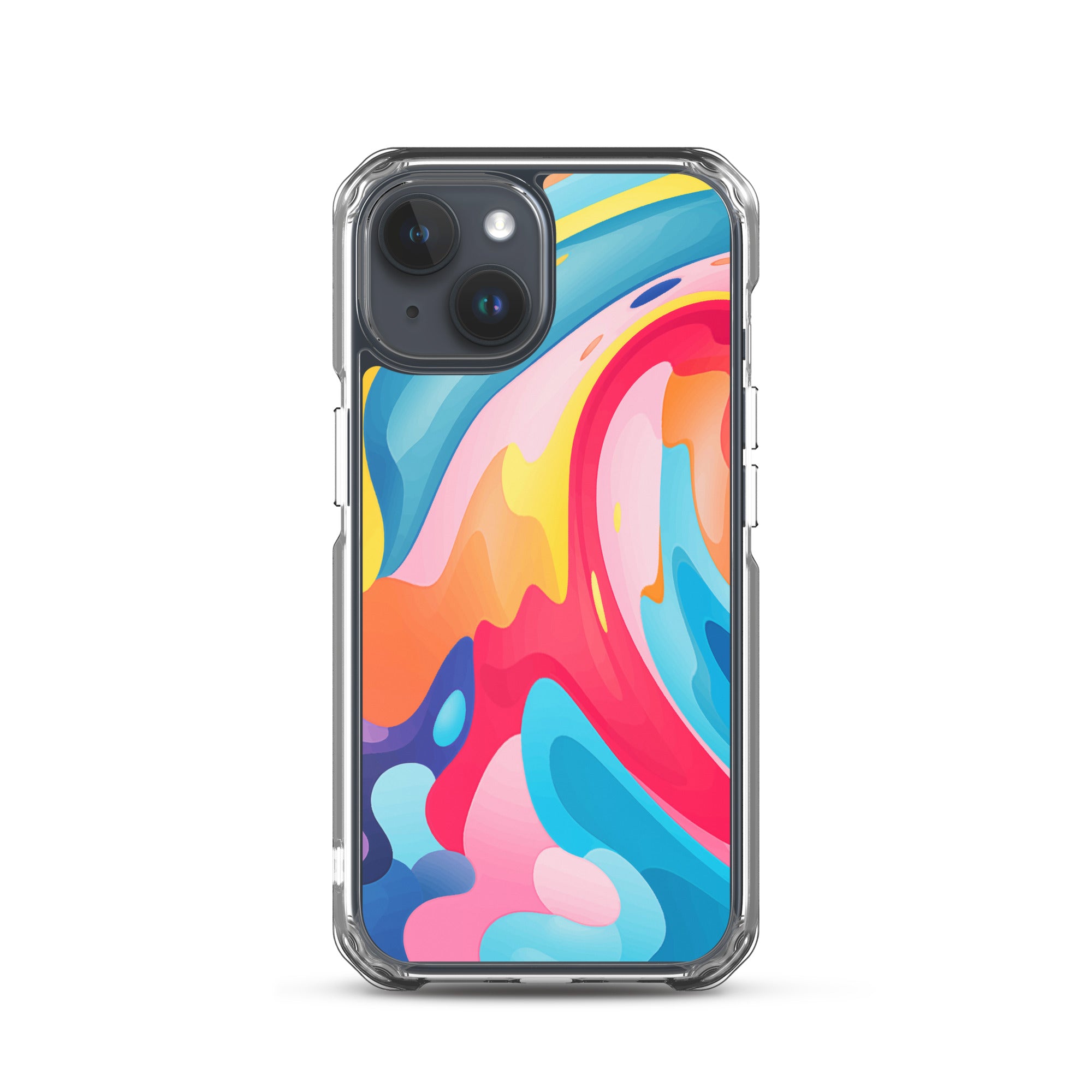 Colorful Swirls Clear Case for iPhone®