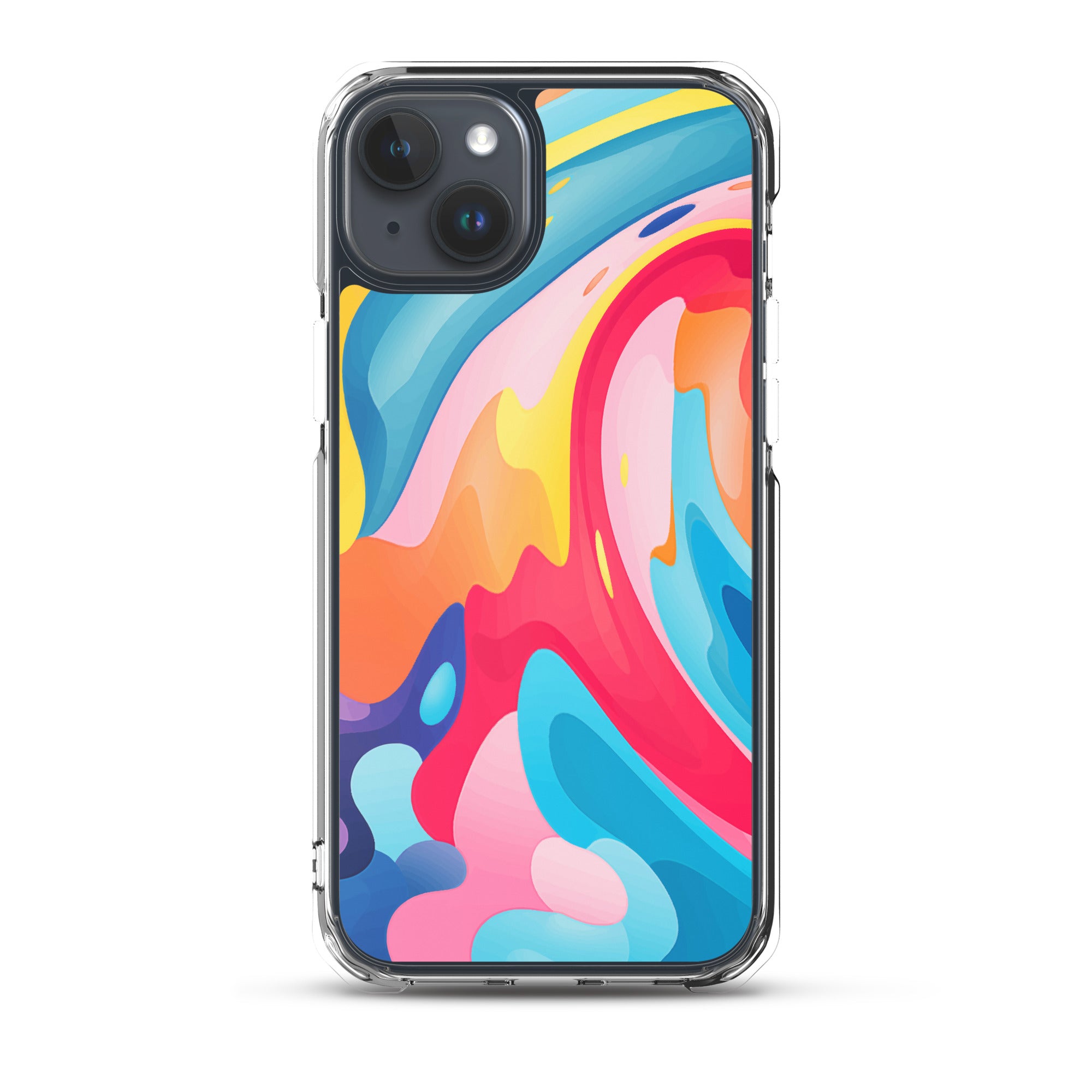 Colorful Swirls Clear Case for iPhone®