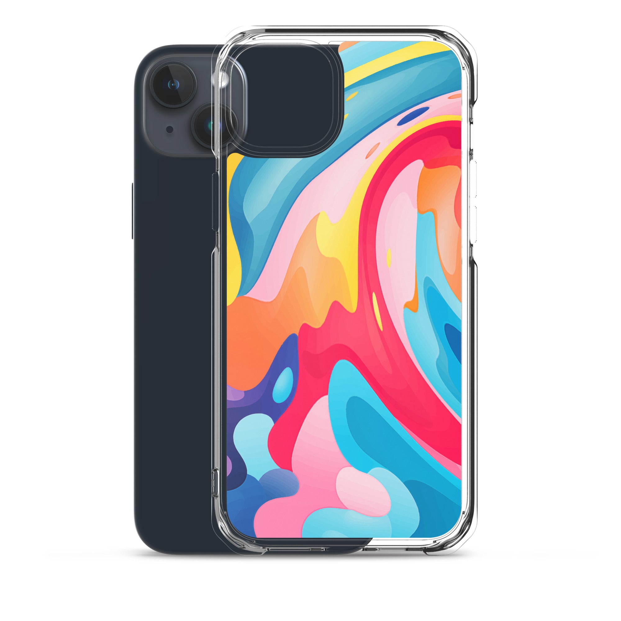 Colorful Swirls Clear Case for iPhone®