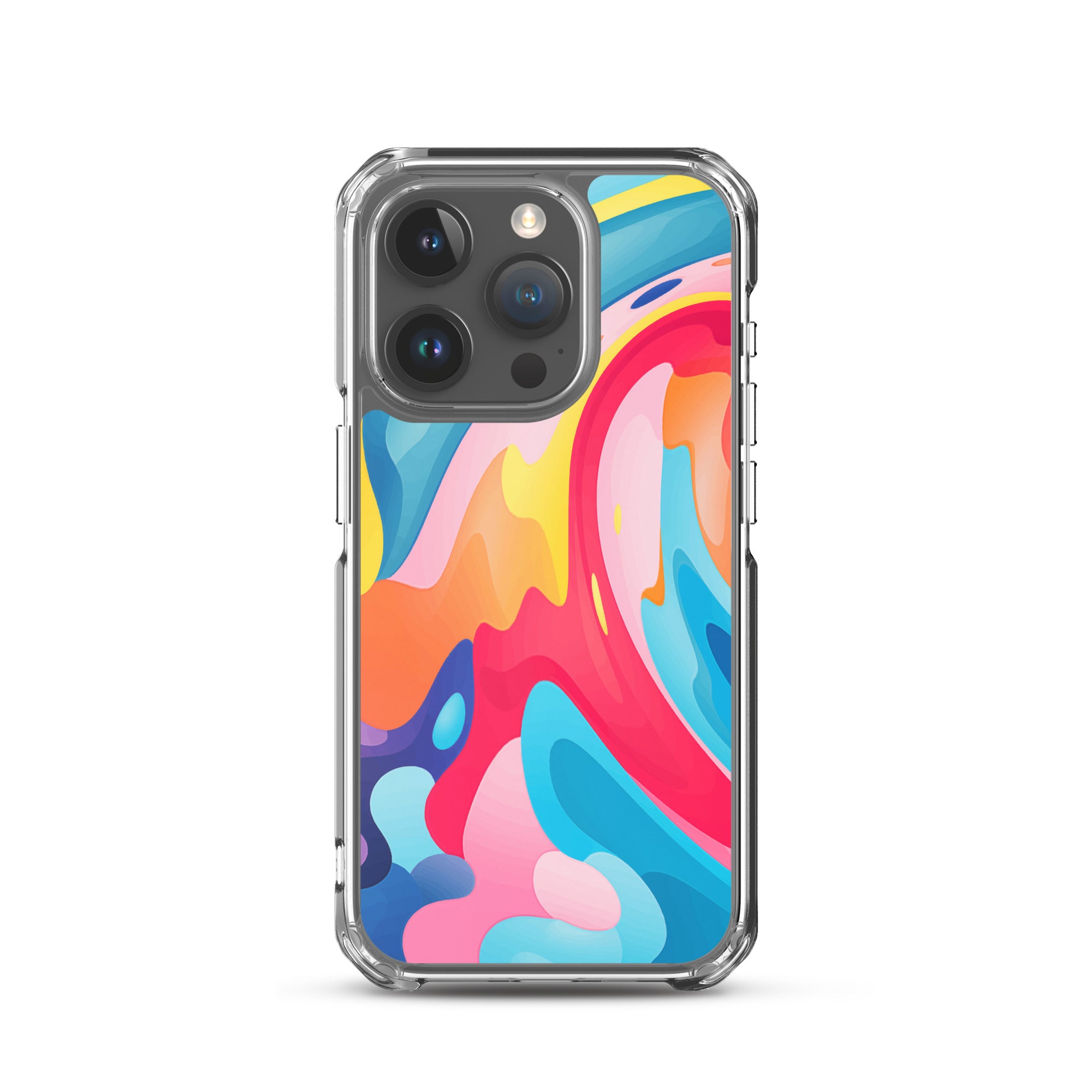 Colorful Swirls Clear Case for iPhone®