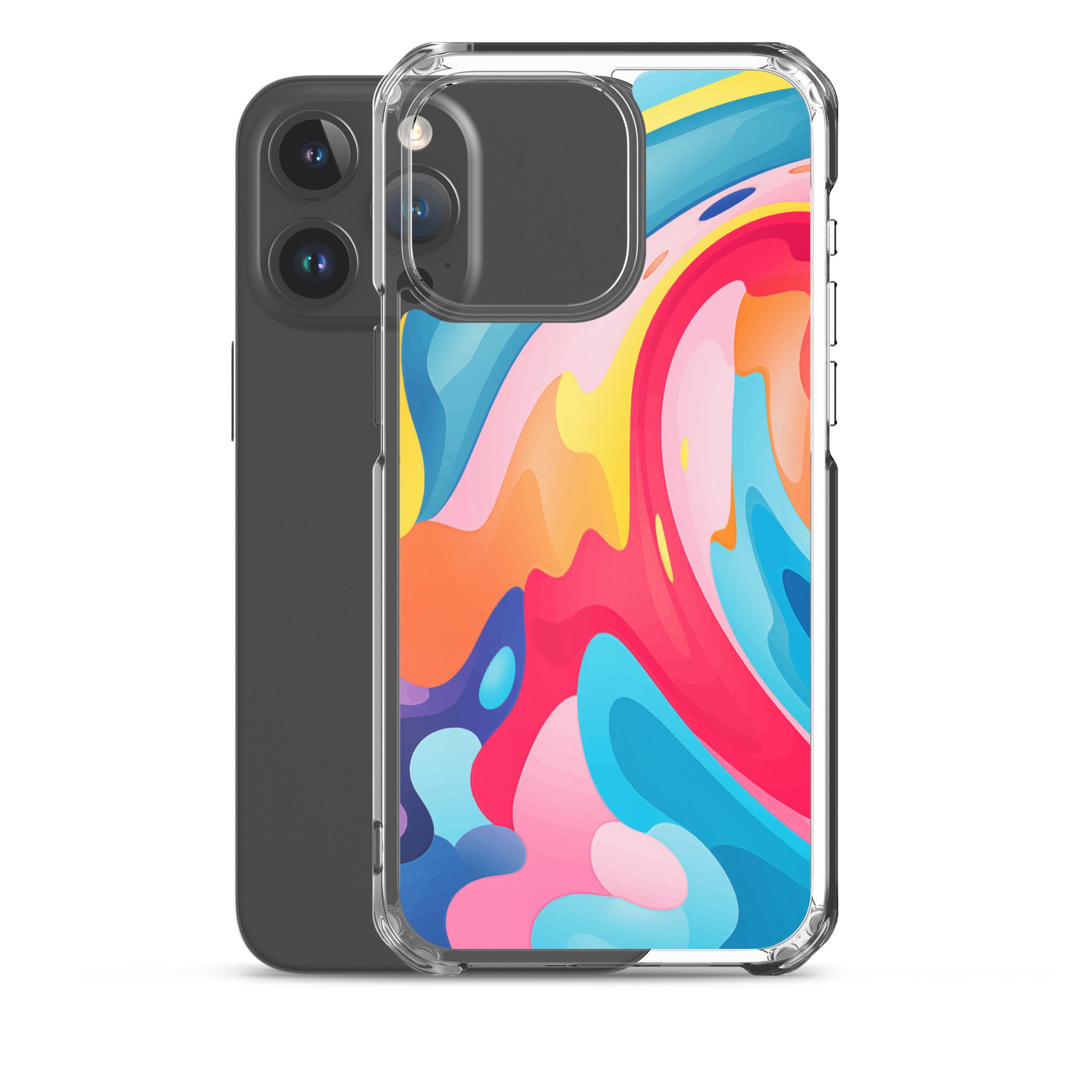 Colorful Swirls Clear Case for iPhone®