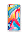 Colorful Swirls Clear Case for iPhone®