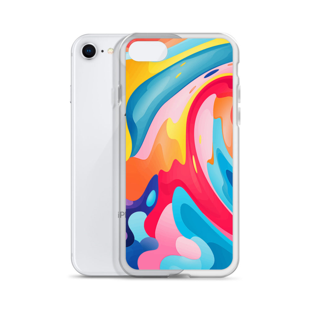 Colorful Swirls Clear Case for iPhone®