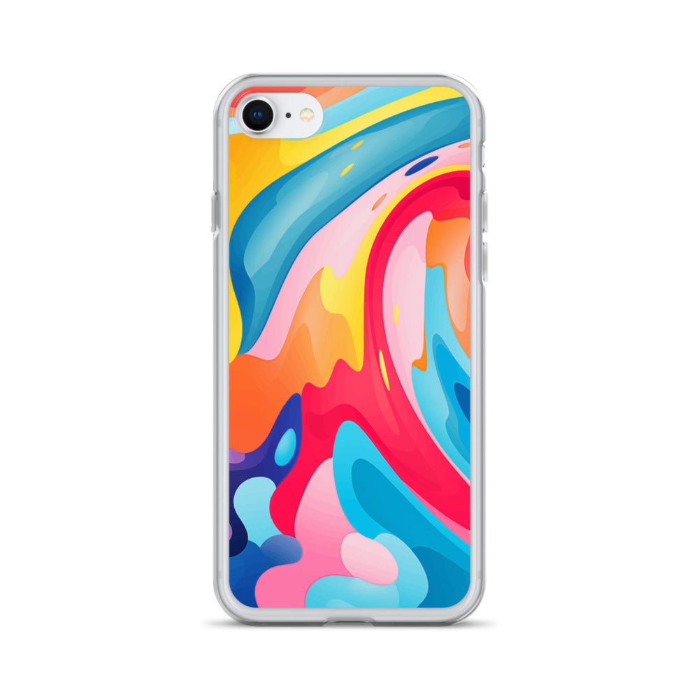 Colorful Swirls Clear Case for iPhone®