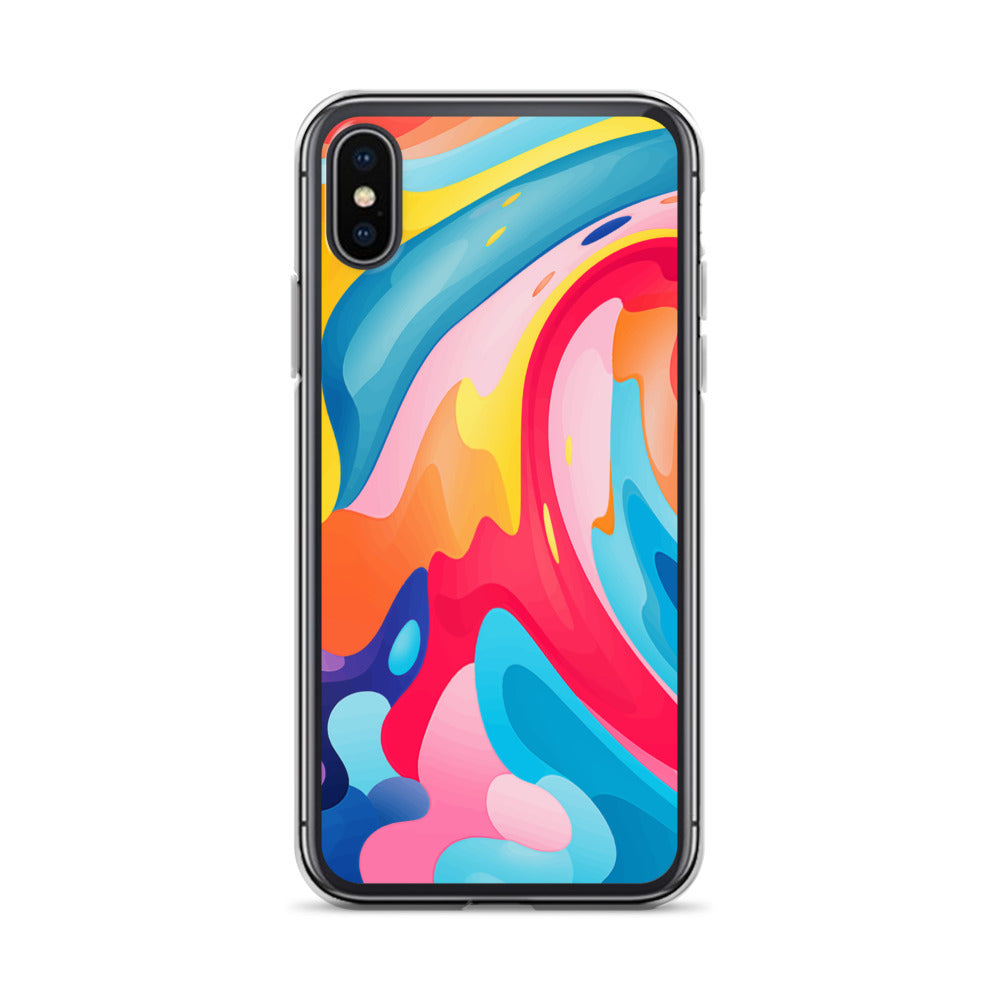 Colorful Swirls Clear Case for iPhone®