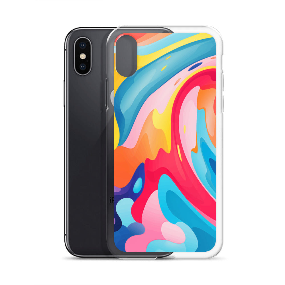 Colorful Swirls Clear Case for iPhone®