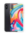 Colorful Swirls Clear Case for iPhone®