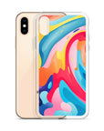 Colorful Swirls Clear Case for iPhone®