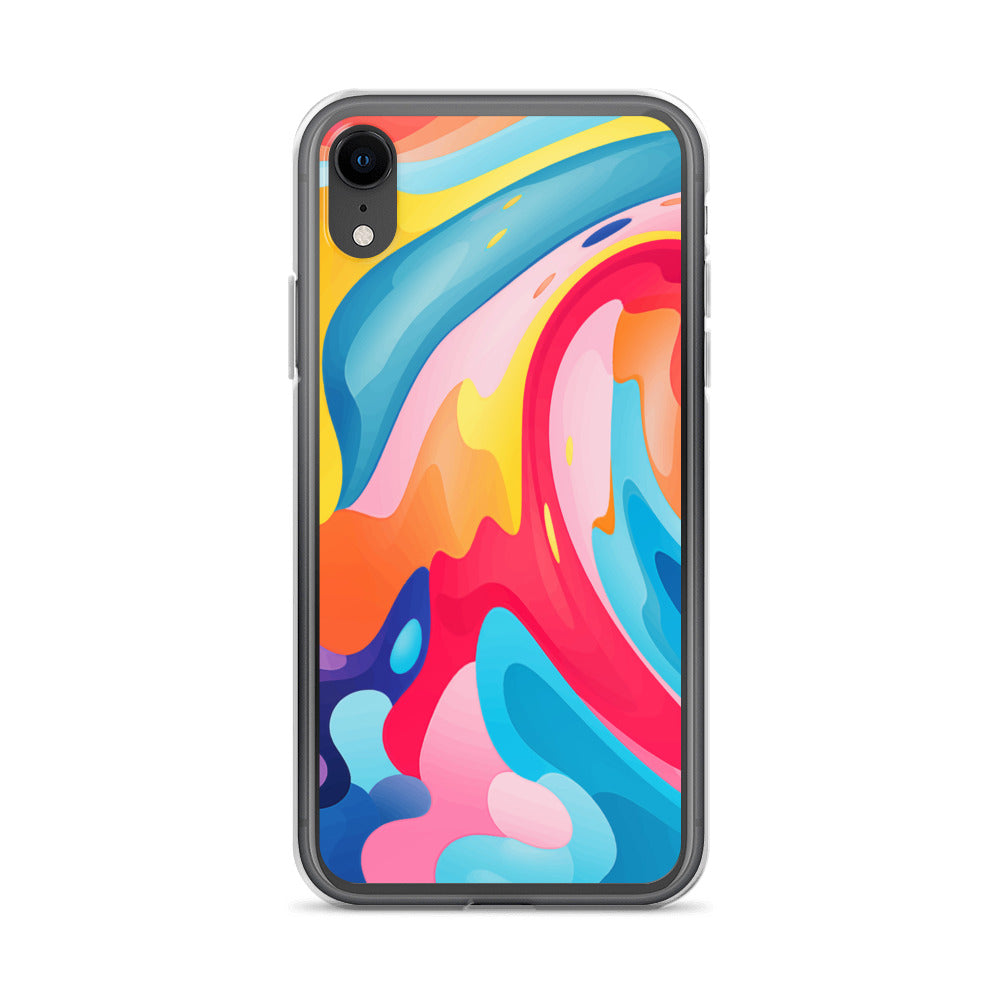 Colorful Swirls Clear Case for iPhone®