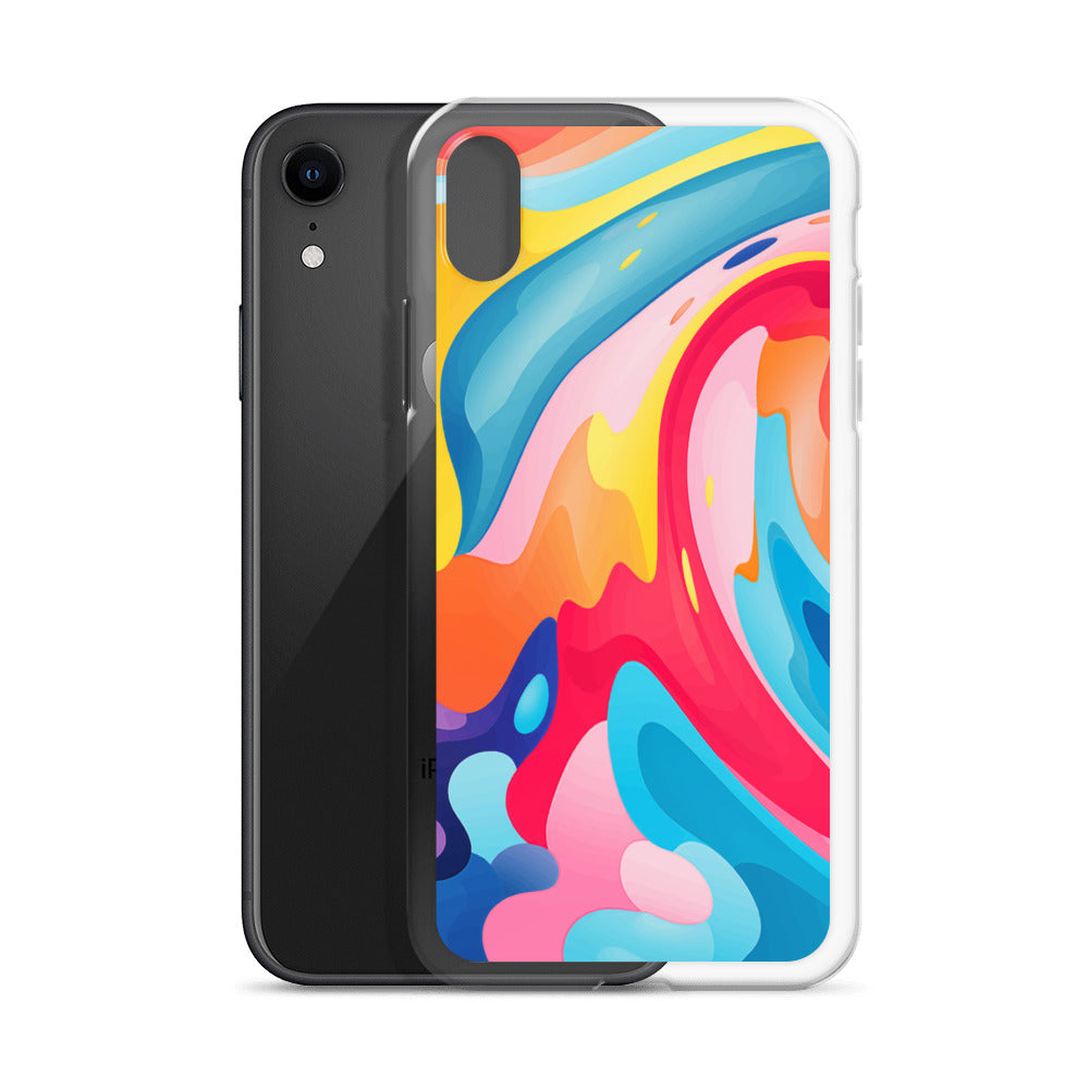 Colorful Swirls Clear Case for iPhone®