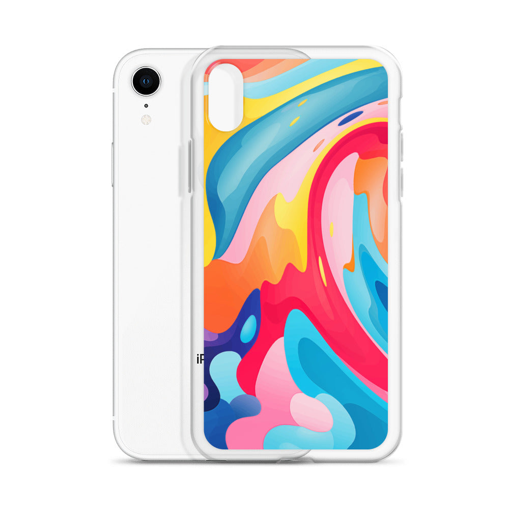 Colorful Swirls Clear Case for iPhone®