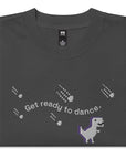 Get Ready To Dance - Embroidered Unisex Oversized Faded T-Shirt