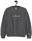 No Thanks with Evil Eye - Embroidered Unisex Sweatshirt